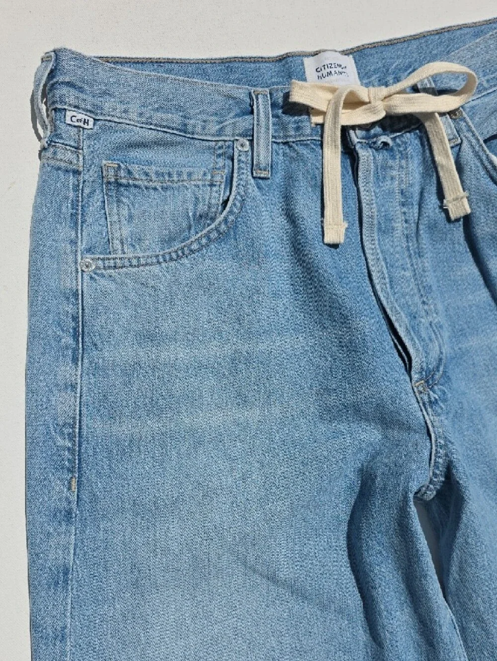 NEW $298 CITIZENS OF HUMANITY BRYNN DRAWSTRING HIGH RISE JEANS IN BLUE #3 SZ 28 - Picture 7 of 16